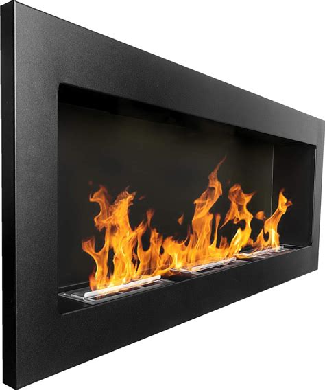 Bio Ethanol Fire BioFire Fireplace Modern 1400 X 400 Black XXL Amazon