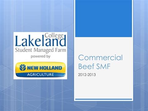 Smf Commercial Beef Team Final Presentation April 2013 Ppt