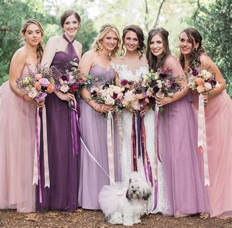 7 Gorgeous Bridesmaid Dress Colours For Autumn Wedding Purple Wedding