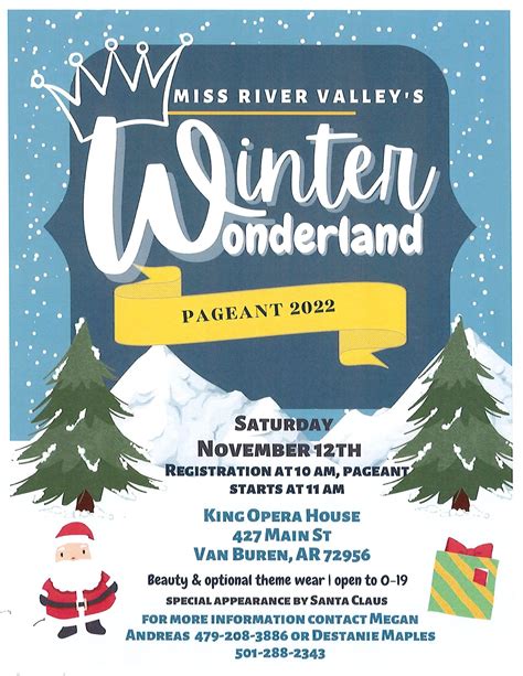 MISS RIVER VALLEY’S Winter Wonderland Pageant 2022 – Van Buren