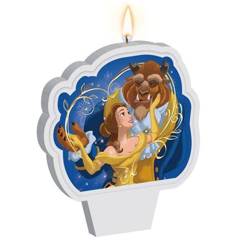 Vela Da Bela E A Fera - Vela de Aniversário Plana, A Bela e A Fera, Regina Festas - PT 1 UN ...