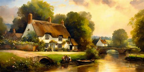 Lexica An Ultra Beautiful English Village Painted In The Style Of The