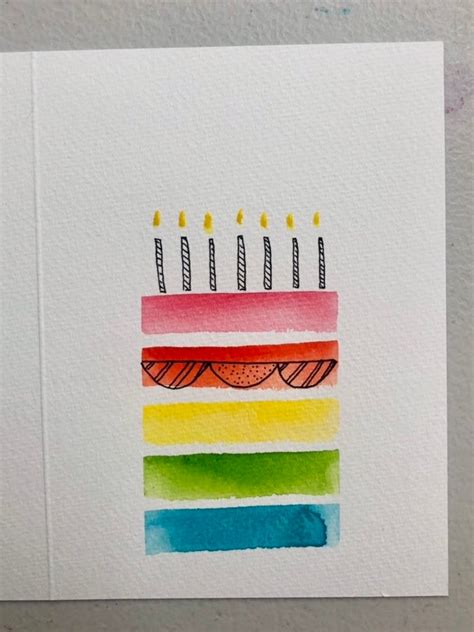 Set Of 10 Watercolor Birthday Cards Etsy