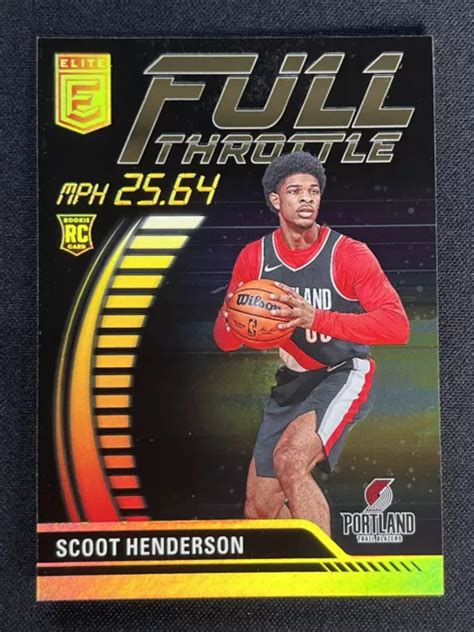 Panini Donruss Elite Scoot Henderson Or Plein Gaz Recrue Rc