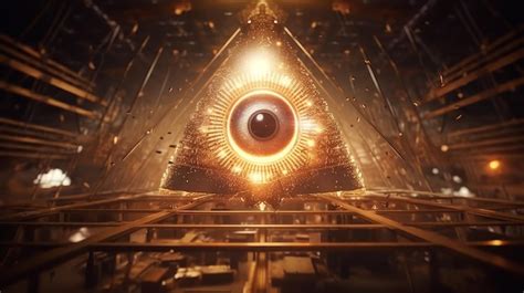 Premium AI Image | All seeing eye in pyramid symbol