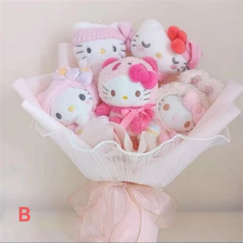 Hello Kitty and Cinnamoroll Inspired Plushie Flowers Bouquet Gift for – PeachyBaby