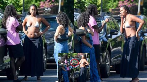 Sasha Obama Models Very Skimpy Bikini Top As She Puffs On A Cigarette