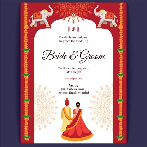 Free Indian Wedding Invitation Templates Word Doent