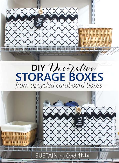 Make Your Own Decorative Storage Boxes Diy Storage Boxes Cardboard