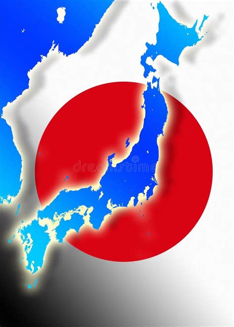 Japan Map Japanese Flag Stock Illustration Illustration Of