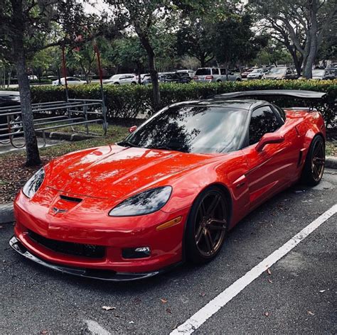 Chevrolet Corvette C6 Z06 painted in Red w/ a set of Vossen HC-1 wheels finished in Brickell ...