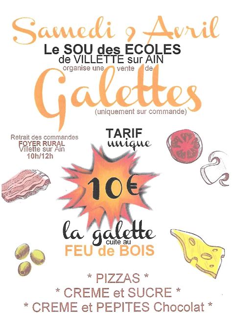 Galettes Du Sou Des Coles Mairie De Villette Sur Ain