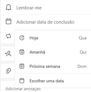 Adicionar Datas De Conclus O E Lembretes No Microsoft To Do Suporte