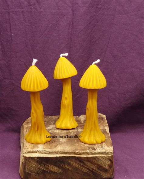 Pure Beeswax Candle Mushroom Etsy