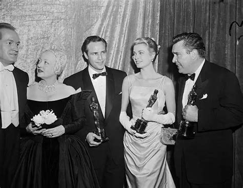 MARLON BRANDO ACCEPTING Oscar Award 1955 Old Photo - Three of the top ...