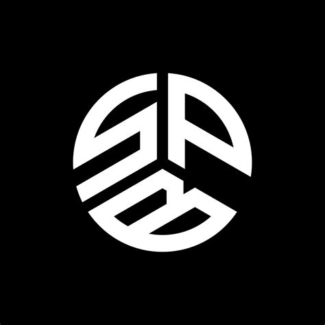 spb letter logo design  black background spb creative initials