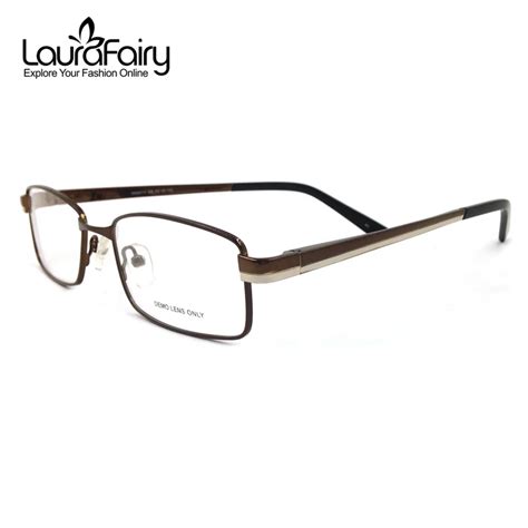 Laura Fairy Gentleman Brand Designer Eyeglasses Frames Men Stainless Steel Flexible Temple