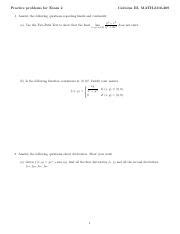 practice problems  calculus iii exam preparation  hero