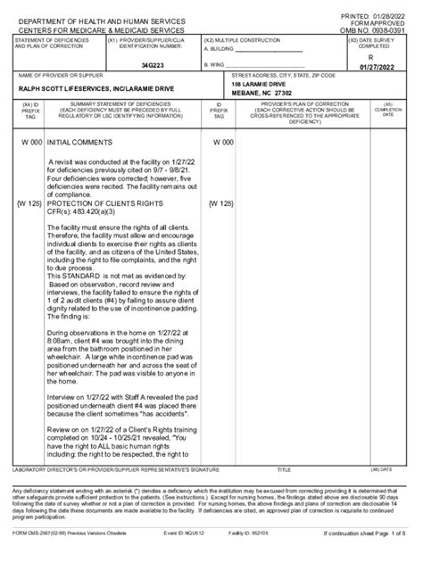 Fillable Online MHLCS Statement Of Deficiency Fax Email Print PdfFiller