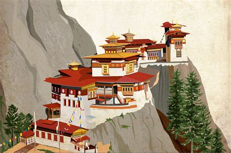 Paro Taktsang Monastery Monastery Architecture Concept Drawings