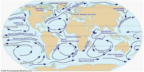 Ocean Current Geostrophic Gyres Circulation Britannica