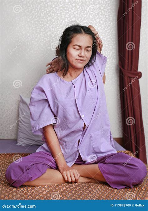 Famous Thai Massage Therapist Action For Customer Stock Image Image