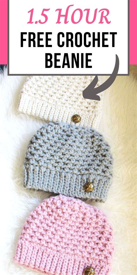 Crochet Beanie Free Pattern Easy Textured Beanie Artofit