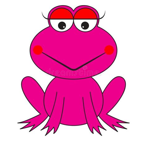 Pink frog cartoon vector stock vector. Illustration of lovely - 42853469