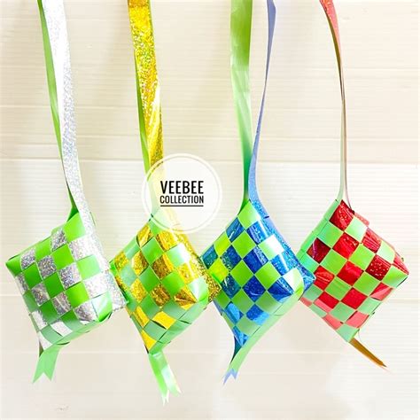 Jual Ketupat Pita Kilap 9 5x12cm Pita Hias Ketupat Hiasan Hampers