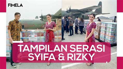 Syifa Hadju Dan Rizky Nazar Serasi Berbatik Di Acara Pelepasan Bantuan