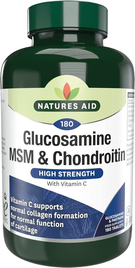 Natures Aid Glucosamine 500mg Msm 500mg Chondroitin