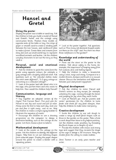 Hansel And Gretel Activities Early Years Teaching Resource Scholastic