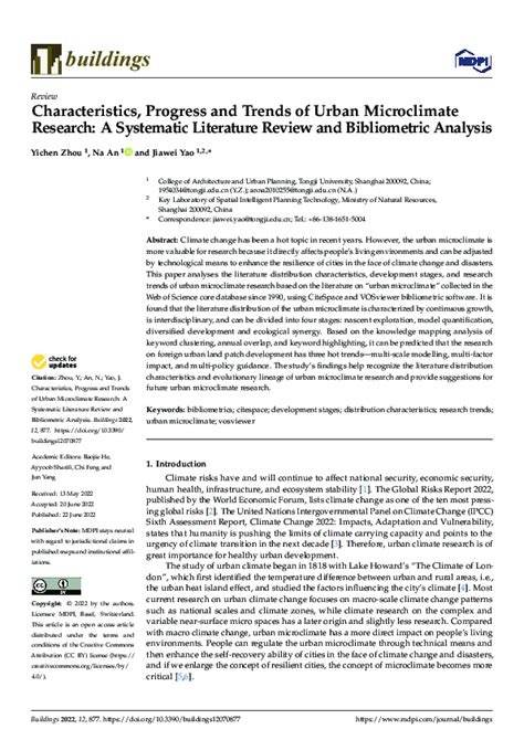 Pdf Characteristics Progress And Trends Of Urban Microclimate