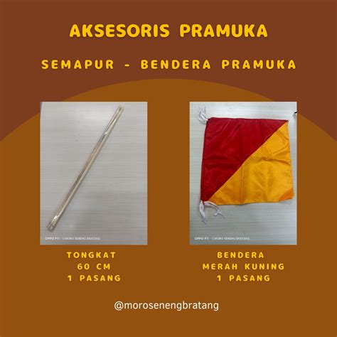 Jual Semapur Aksesoris Pramuka Bendera Pramuka Merah Kuning