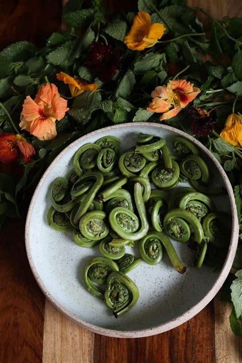 Montreal spring fiddlehead salad - At the Immigrant's Table