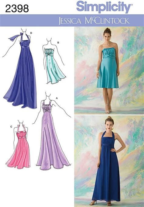 Details About Simplicity 2398 Sewing Pattern Special Evening Gown