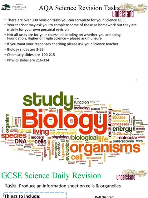 Gcse Science Daily Revision Tasks Pdf Nucleotides Genetics