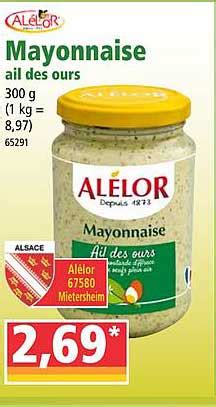 Promo Mayonnaise Ail Des Ours Alélor chez Norma iCatalogue fr