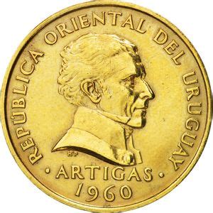 Moeda 10 Centésimos Uruguai 1830 1974 Republica Peso Circulação