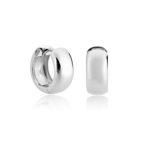 chunky silver huggie hoop earrings classy women collection