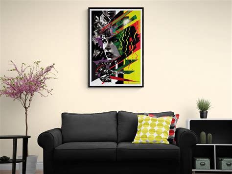 Cyberpunk Pop Art Print Printable Wall Art Colorful Women Etsy