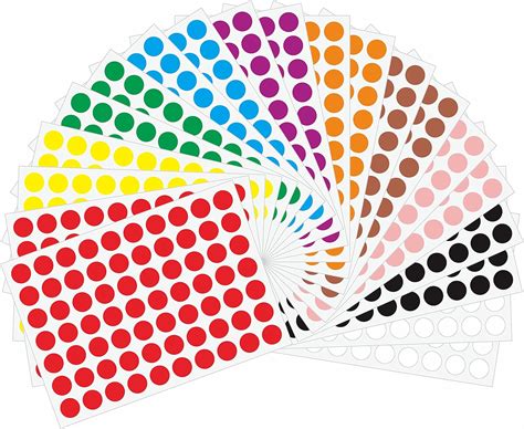 Amazon Hybsk Pcs Color Coding Dot Labels Mm Sheets