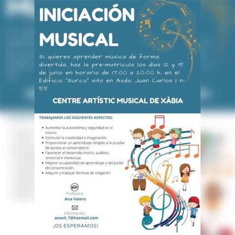 El Centre Art Stic Musical De X Bia Abre El Plazo Para La Prematr Cula