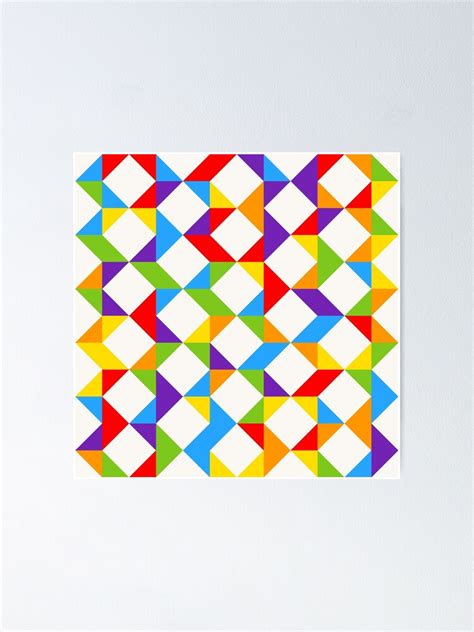 Rainbow Mosaic Poster For Sale By Slanapotam Redbubble