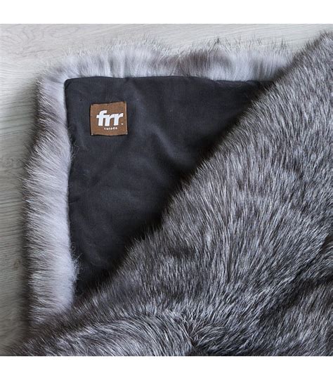 Full Pelt Indigo Fox Fur Blanket For Luxurious Home Decor At Fursource