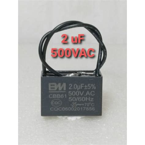 Cbb61 Capacitor Bm 2uf 500vac Kipas Siling Kapasitor For Panasonic Kdk