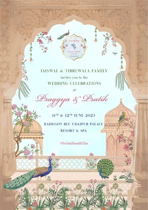 Traditional Rajasthani Wedding Save The Date Digital Invitations