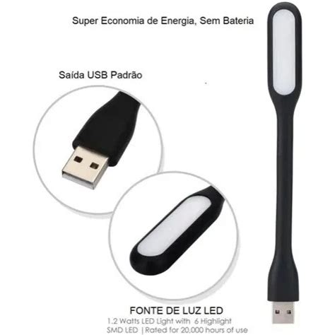 Mini Luz Led Luminária Notebook Usb Flexível Portatil Laptop Shopee