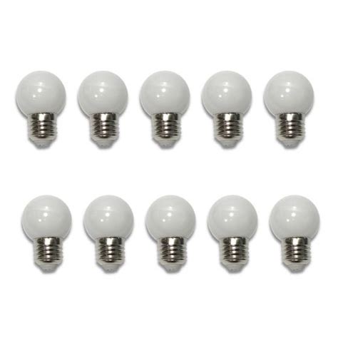 Kit 10 Lâmpadas LED G45 Bolinha 2 5W branco quente Galaxy Lâmpada