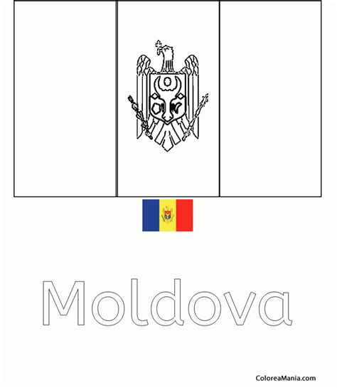 Colorear Rep Blica De Moldavia Moldova Banderas De Paises Dibujo